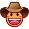 Cowboy Hat Face emoji on Emojidex
